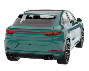 Realistic SUV isolated on white background. 3d rendering - illustration