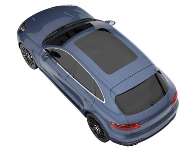 Realistic SUV isolated on white background. 3d rendering - illustration