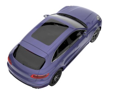 Realistic SUV isolated on white background. 3d rendering - illustration