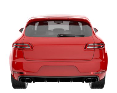 Realistic SUV isolated on white background. 3d rendering - illustration