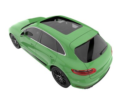 Realistic SUV isolated on white background. 3d rendering - illustration