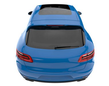 Realistic SUV isolated on white background. 3d rendering - illustration