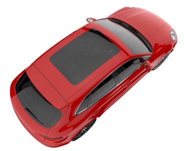 Realistic SUV isolated on white background. 3d rendering - illustration