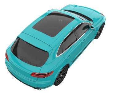 Realistic SUV isolated on white background. 3d rendering - illustration