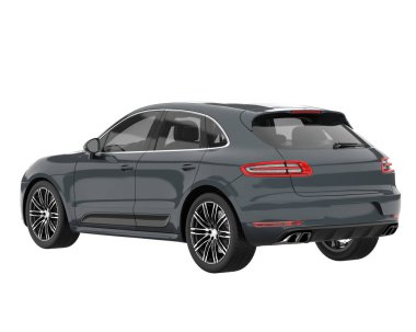 Realistic SUV isolated on white background. 3d rendering - illustration