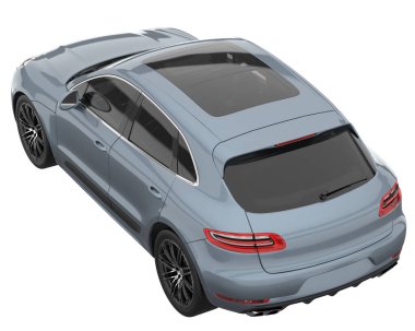 Realistic SUV isolated on white background. 3d rendering - illustration