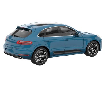 Realistic SUV isolated on white background. 3d rendering - illustration