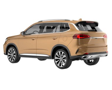 Realistic SUV isolated on white background. 3d rendering - illustration
