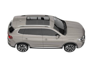 Realistic SUV isolated on white background. 3d rendering - illustration