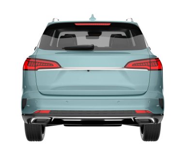 Realistic SUV isolated on white background. 3d rendering - illustration