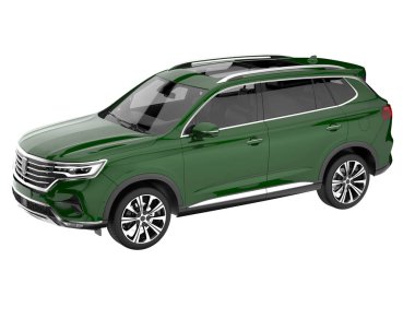 Realistic SUV isolated on white background. 3d rendering - illustration