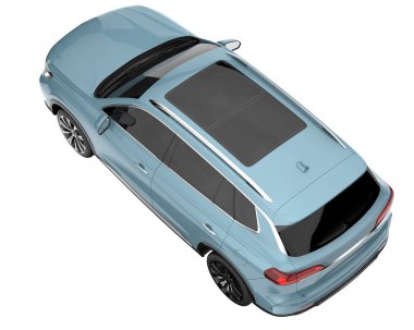 Realistic SUV isolated on white background. 3d rendering - illustration