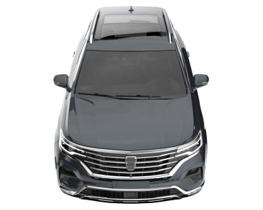 Realistic SUV isolated on white background. 3d rendering - illustration