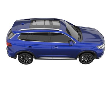 Realistic SUV isolated on white background. 3d rendering - illustration