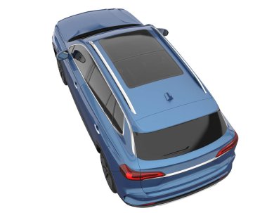 Realistic SUV isolated on white background. 3d rendering - illustration