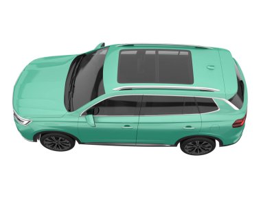 Realistic SUV isolated on white background. 3d rendering - illustration