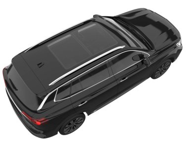 Realistic SUV isolated on white background. 3d rendering - illustration
