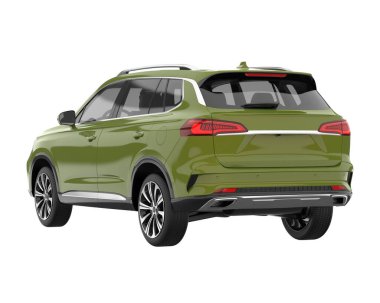 Realistic SUV isolated on white background. 3d rendering - illustration