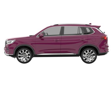 Realistic SUV isolated on white background. 3d rendering - illustration