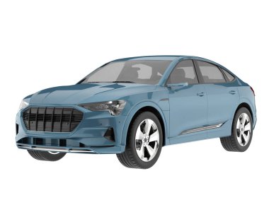 Realistic SUV isolated on white background. 3d rendering - illustration