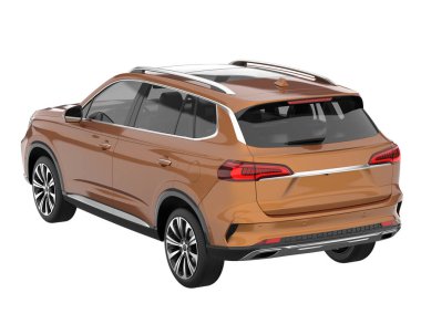 Realistic SUV isolated on white background. 3d rendering - illustration