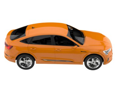 Realistic SUV isolated on white background. 3d rendering - illustration