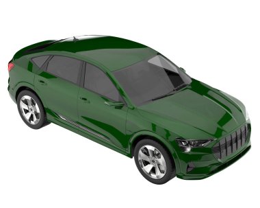 Realistic SUV isolated on white background. 3d rendering - illustration