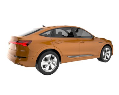 Realistic SUV isolated on white background. 3d rendering - illustration