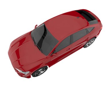 Realistic SUV isolated on white background. 3d rendering - illustration