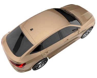 Realistic SUV isolated on white background. 3d rendering - illustration