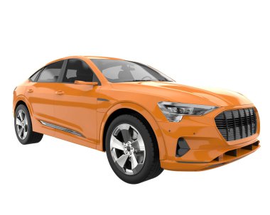 Realistic SUV isolated on white background. 3d rendering - illustration