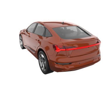 Realistic SUV isolated on white background. 3d rendering - illustration