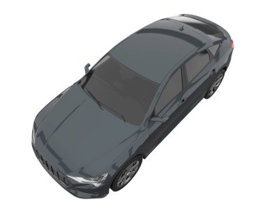 Realistic SUV isolated on white background. 3d rendering - illustration