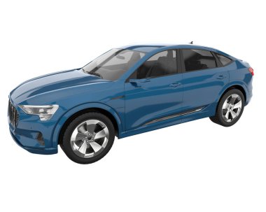 Realistic SUV isolated on white background. 3d rendering - illustration