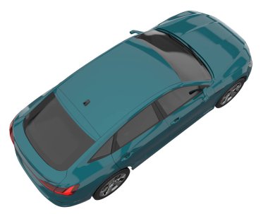 Realistic SUV isolated on white background. 3d rendering - illustration