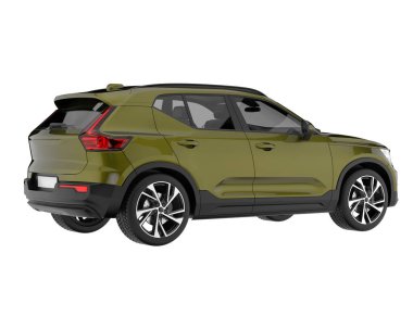 Realistic SUV isolated on white background. 3d rendering - illustration