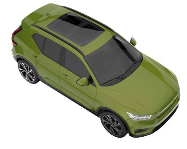 Realistic SUV isolated on white background. 3d rendering - illustration