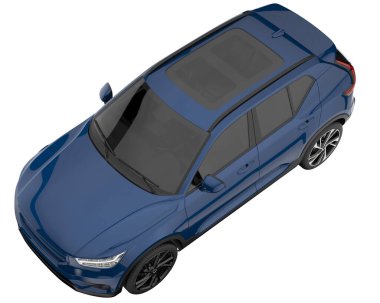 Realistic SUV isolated on white background. 3d rendering - illustration