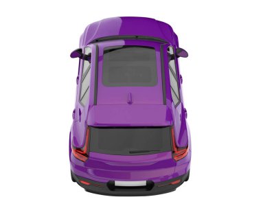 Realistic SUV isolated on white background. 3d rendering - illustration