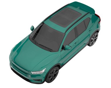 Realistic SUV isolated on white background. 3d rendering - illustration