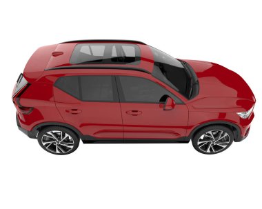 Realistic SUV isolated on white background. 3d rendering - illustration