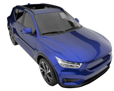 Realistic SUV isolated on white background. 3d rendering - illustration