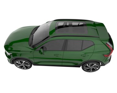 Realistic SUV isolated on white background. 3d rendering - illustration