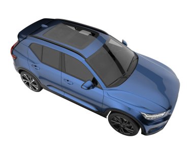 Realistic SUV isolated on white background. 3d rendering - illustration