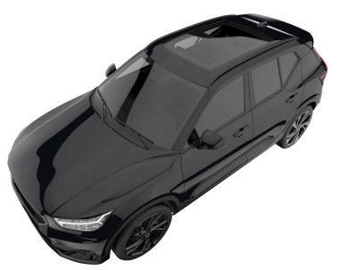 Realistic SUV isolated on white background. 3d rendering - illustration