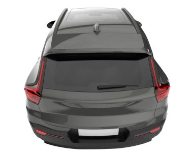 Realistic SUV isolated on white background. 3d rendering - illustration