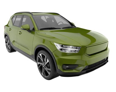 Realistic SUV isolated on white background. 3d rendering - illustration