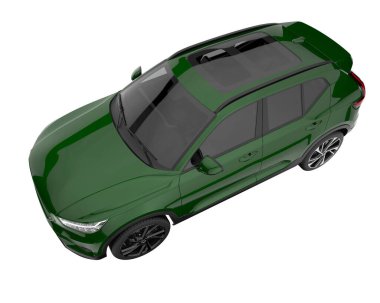 Realistic SUV isolated on white background. 3d rendering - illustration
