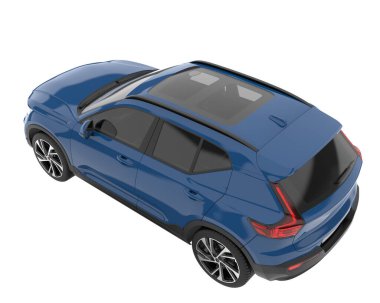 Realistic SUV isolated on white background. 3d rendering - illustration