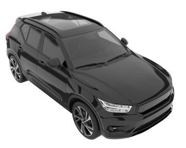 Realistic SUV isolated on white background. 3d rendering - illustration